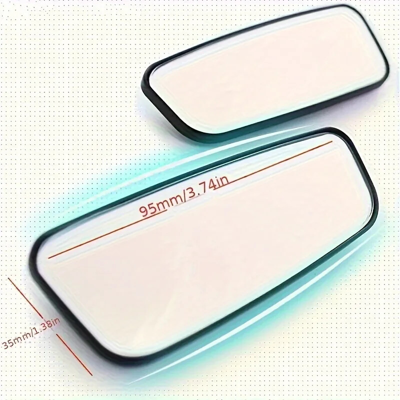 2gab Aklās zonas spogulis taisnstūrveida augstas izšķirtspējas stikla bezrāmja izliekts atpakaļskata spogulis, automašīnas atpakaļgaitas artefakts