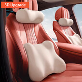 Pernă pentru gât de mașină de protecție lombară spate pernă de călătorie pentru gât Suport tetiera de mașină respirabilă ameliorează stresul pernă pentru scaunul de mașină