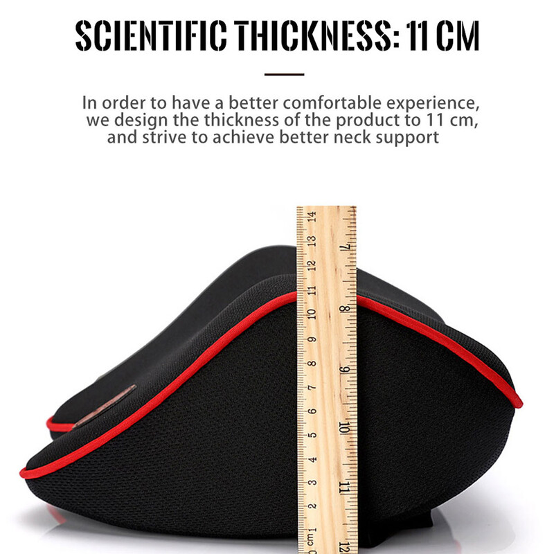 Crna podloga za naslon za glavu za autosjedalicu Jastuk od 3D memorijske pjene Za ublažavanje bolova u vratu za potporu za vrat Prozračna podloga od mrežaste tkanine