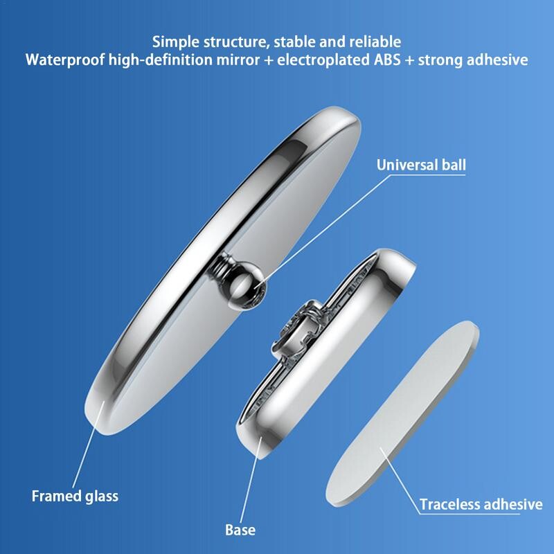 Pimealapeeglid 2tk Üliselged auto kumerpeeglid Tahavaatepeeglid Pimeküljepeeglite vahetus külg külje kõrval