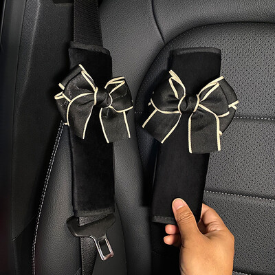 Fashion Bowknot Scaun universal pentru mașină tetiera pernă pentru gât Suport pentru talie automată Centura de siguranță Accesorii pentru mașină Interior pentru femei