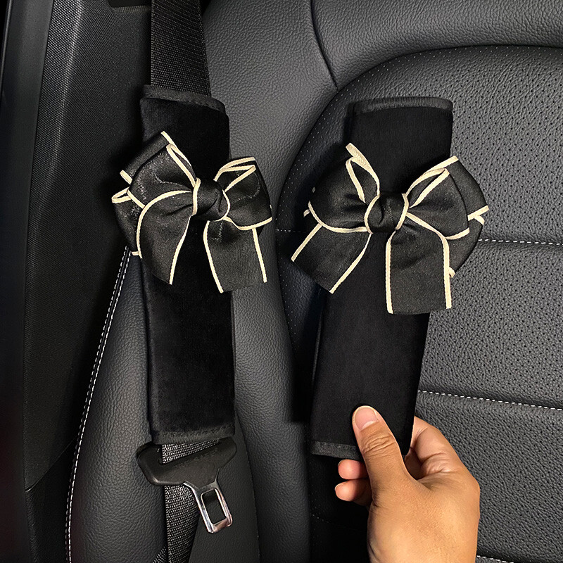 Fashion Bowknot Scaun universal pentru mașină tetiera pernă pentru gât Suport pentru talie automată Centura de siguranță Accesorii pentru mașină Interior pentru femei