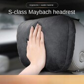 Tetiera pentru mașină Pernă pentru gât Suport pentru talie piele de căprioară Mercedes-Benz Clasa S Scaun pentru spate Perna pentru talie