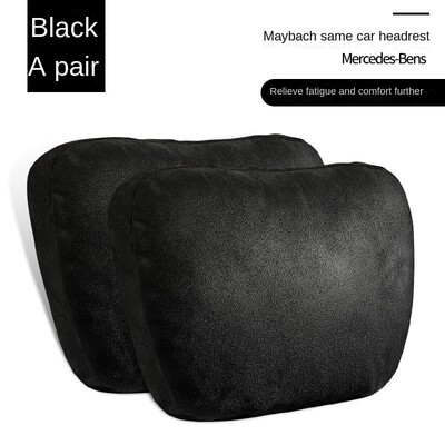 Tetiera pentru mașină Pernă pentru gât Suport pentru talie piele de căprioară Mercedes-Benz Clasa S Scaun pentru spate Perna pentru talie