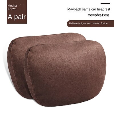 Tetiera pentru mașină Pernă pentru gât Suport pentru talie piele de căprioară Mercedes-Benz Clasa S Scaun pentru spate Perna pentru talie
