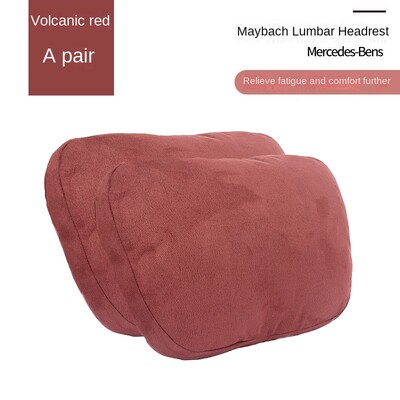 Tetiera pentru mașină Pernă pentru gât Suport pentru talie piele de căprioară Mercedes-Benz Clasa S Scaun pentru spate Perna pentru talie