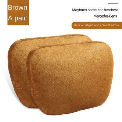 Tetiera pentru mașină Pernă pentru gât Suport pentru talie piele de căprioară Mercedes-Benz Clasa S Scaun pentru spate Perna pentru talie