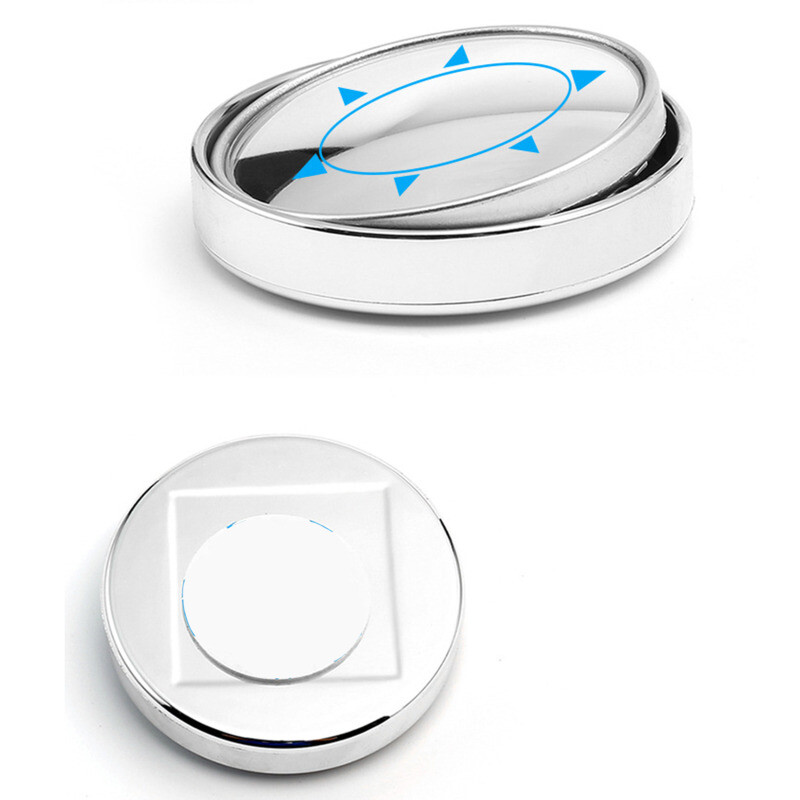 2 gab. Automašīnas piesūcekņa stiprinājuma papildu atpakaļskata spogulis 360 grādos rotējošs platleņķa apaļa rāmja aklās zonas spogulis