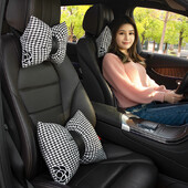 Moda Doamnelor Pernă pentru gât mașină Suport universal pentru talie Arc de picior de gală Tetiera pentru mașină Pernă lombară pentru gât Pernă creativă pentru scaunul de mașină