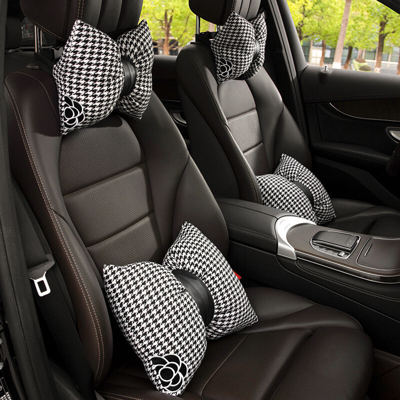 Moda Doamnelor Pernă pentru gât mașină Suport universal pentru talie Arc de picior de gală Tetiera pentru mașină Pernă lombară pentru gât Pernă creativă pentru scaunul de mașină