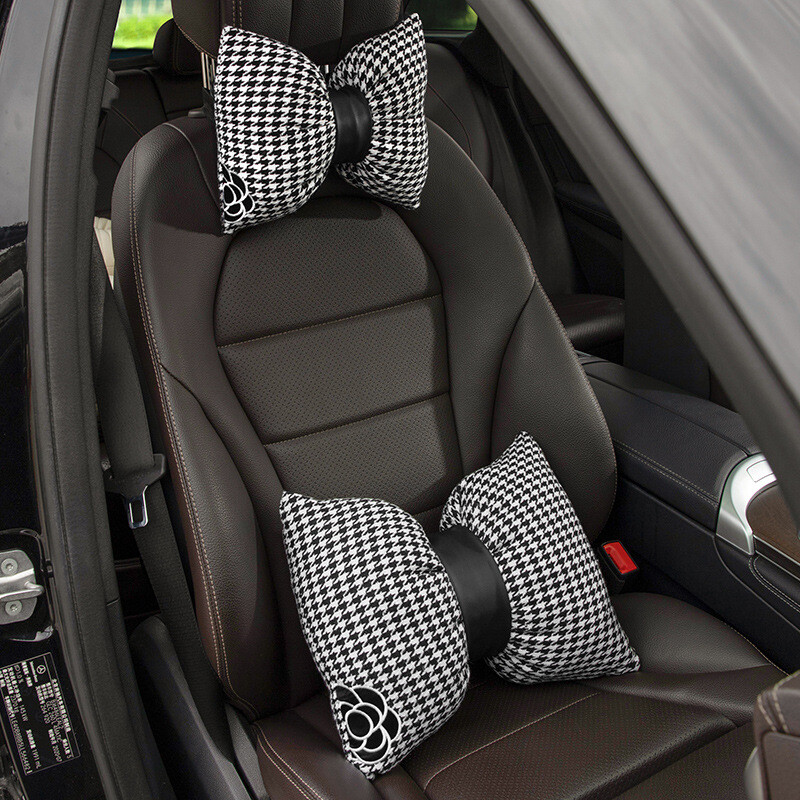 Moda Doamnelor Pernă pentru gât mașină Suport universal pentru talie Arc de picior de gală Tetiera pentru mașină Pernă lombară pentru gât Pernă creativă pentru scaunul de mașină