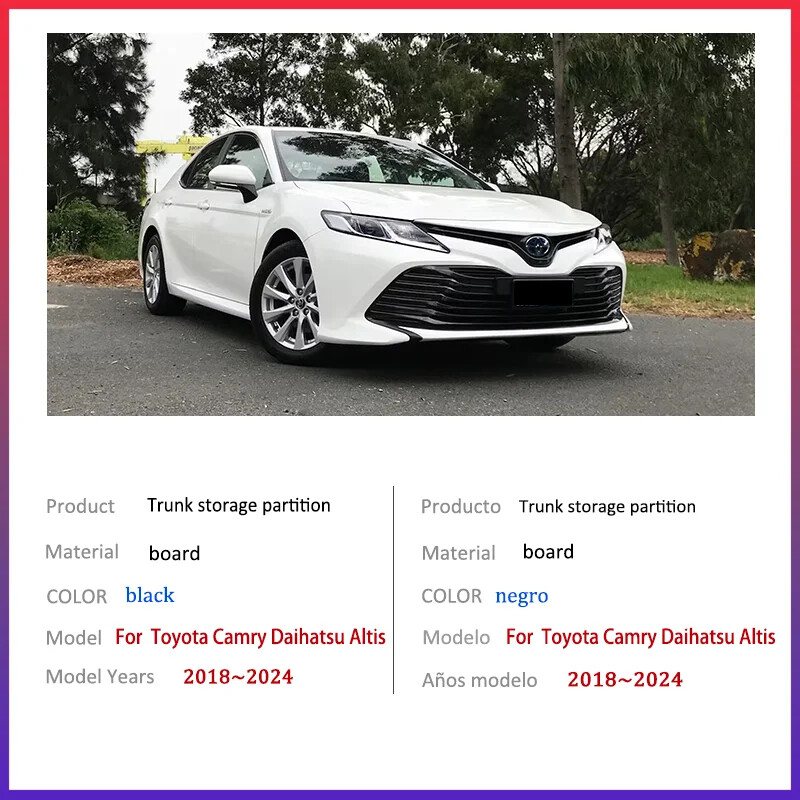 За Toyota Camry Daihatsu Altis XV70 2018~2024 Преграда за съхранение на багажника на автомобила Многофункционална кутия за съхранение Авто интериорни аксесоари