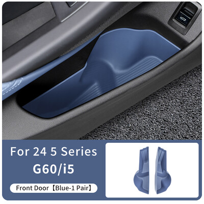 Za BMW serije 5 G60 I5 2024 TPE Kutija za pohranu na prednjim vratima Automobilska unutarnja vrata Organizator Pladanj Držač čaše za vodu Auto Interijer Dodaci