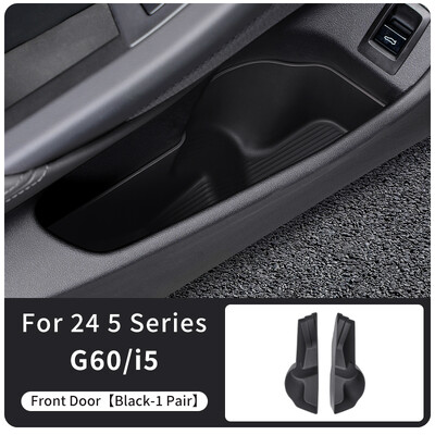 Za BMW serije 5 G60 I5 2024 TPE Kutija za pohranu na prednjim vratima Automobilska unutarnja vrata Organizator Pladanj Držač čaše za vodu Auto Interijer Dodaci