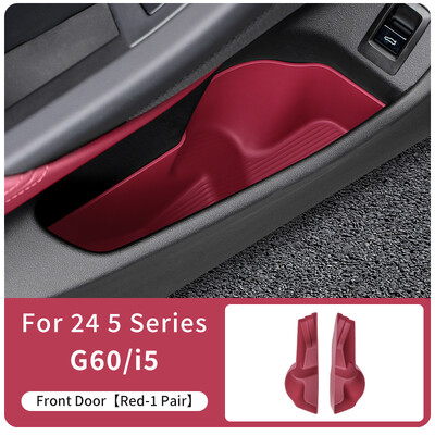 Za BMW serije 5 G60 I5 2024 TPE Kutija za pohranu na prednjim vratima Automobilska unutarnja vrata Organizator Pladanj Držač čaše za vodu Auto Interijer Dodaci