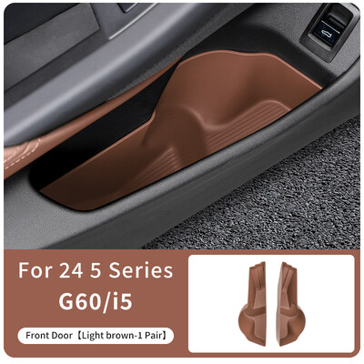 Za BMW serije 5 G60 I5 2024 TPE Kutija za pohranu na prednjim vratima Automobilska unutarnja vrata Organizator Pladanj Držač čaše za vodu Auto Interijer Dodaci