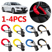 1-4 бр. Здрава брава за предотвратяване на кражба с катарамите на предпазните колани Заключване на въртящия се волан Заключване против кражба на автомобила Подобрява сигурността на автомобила