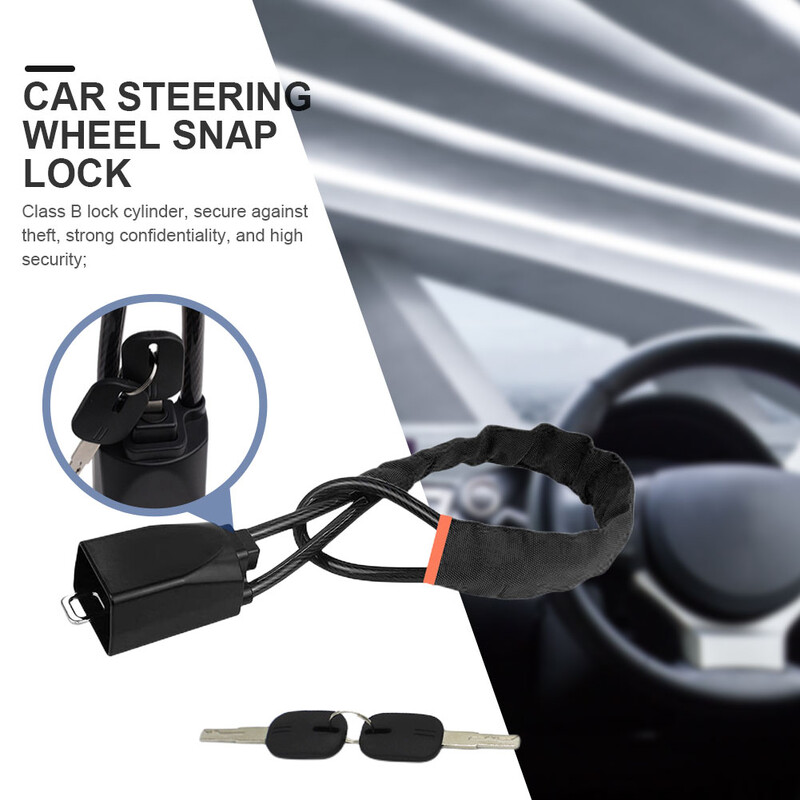 Blocare universală a volanului mașinii cu catarame pentru centura de siguranță Blocare robustă Blocare antifurt pentru prevenirea furtului pentru camion SUV Van RV