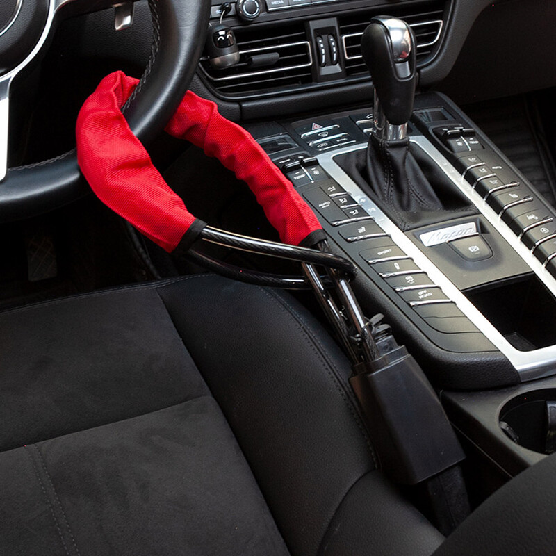 Универсално устройство против кражба за заключване на волана на автомобила Заключване на катарамата на предпазния колан Ключалки със стоманен кабел Ключалка със стоманено въже за автомобили