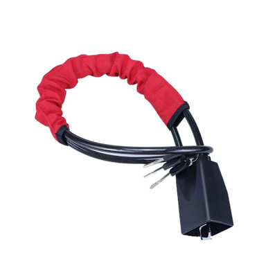 Čelični uređaj za zaključavanje upravljača protiv krađe s uvlačnim podebljanim kabelom otpornim na posjekotine, kopčom sigurnosnog pojasa za automobile i SUV vozila