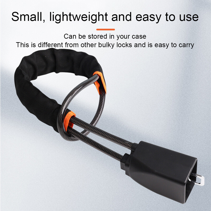 Универсално заключване на волана на колата с катарамите за предпазни колани Здраво заключване за камион SUV Ван RV Предотвратяване на кражба против заключване на устройства