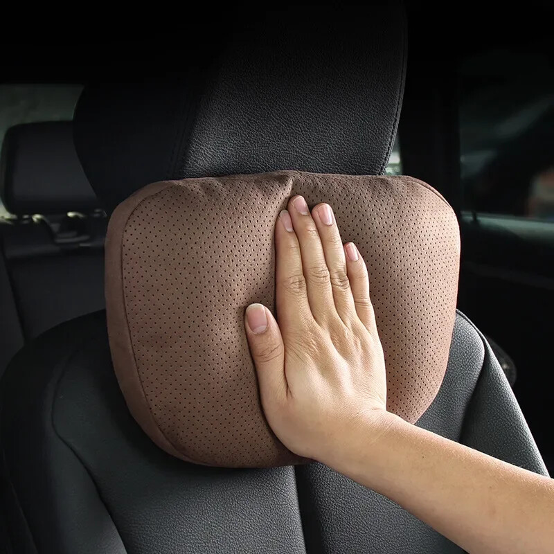 Tetiera mașină Pernă universală pentru gât Orificii respirabile Tetiera din lână Tesătură lombară perforată Accesorii pentru interiorul mașinii