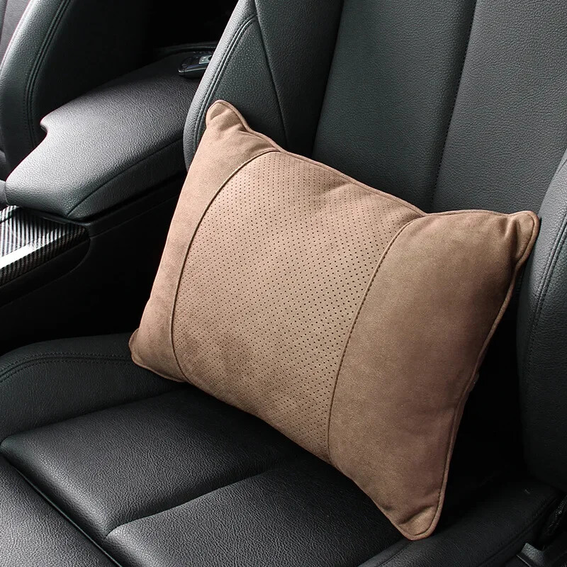 Tetiera mașină Pernă universală pentru gât Orificii respirabile Tetiera din lână Tesătură lombară perforată Accesorii pentru interiorul mașinii