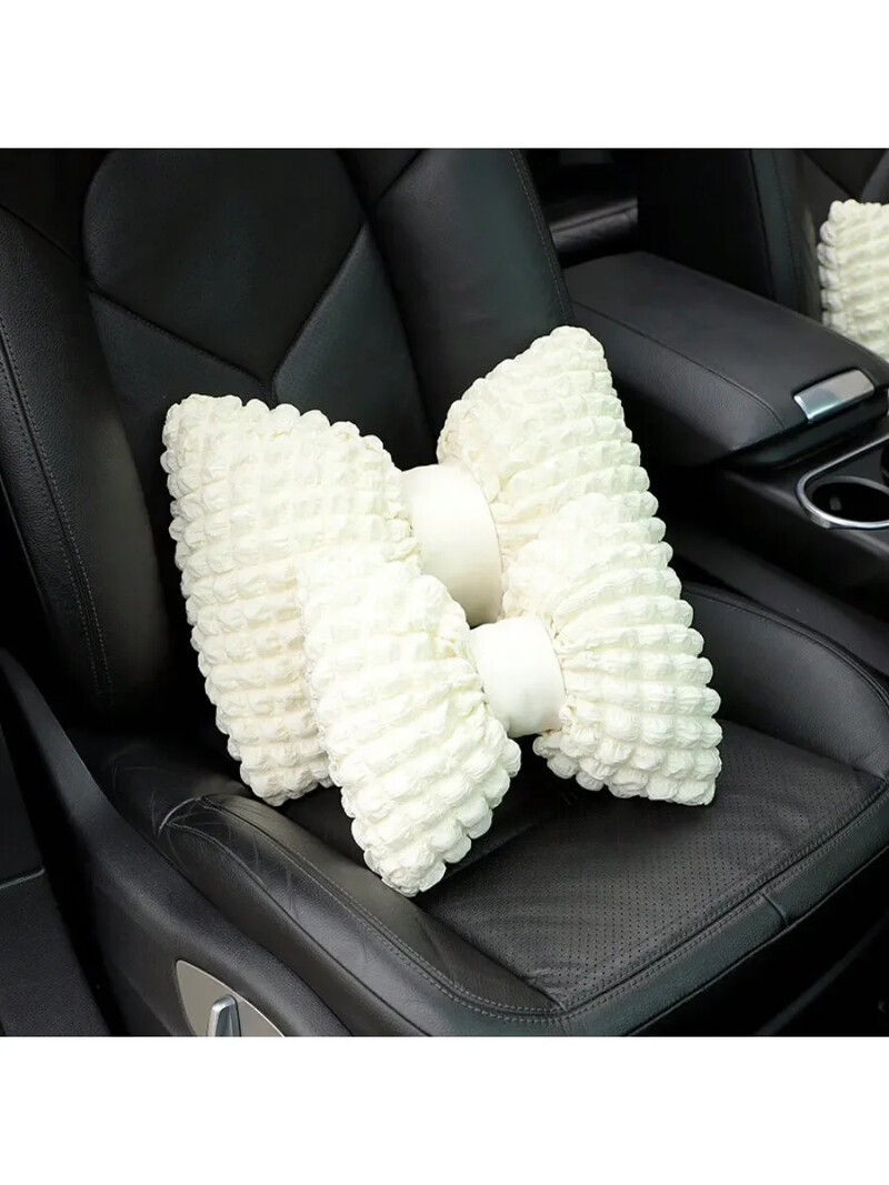 1PC automobilski jastuk za glavu jastuk za vrat Puff autosjedalica prozračna udobna mreža za jastuke crveni pribor za unutrašnjost automobila ženski