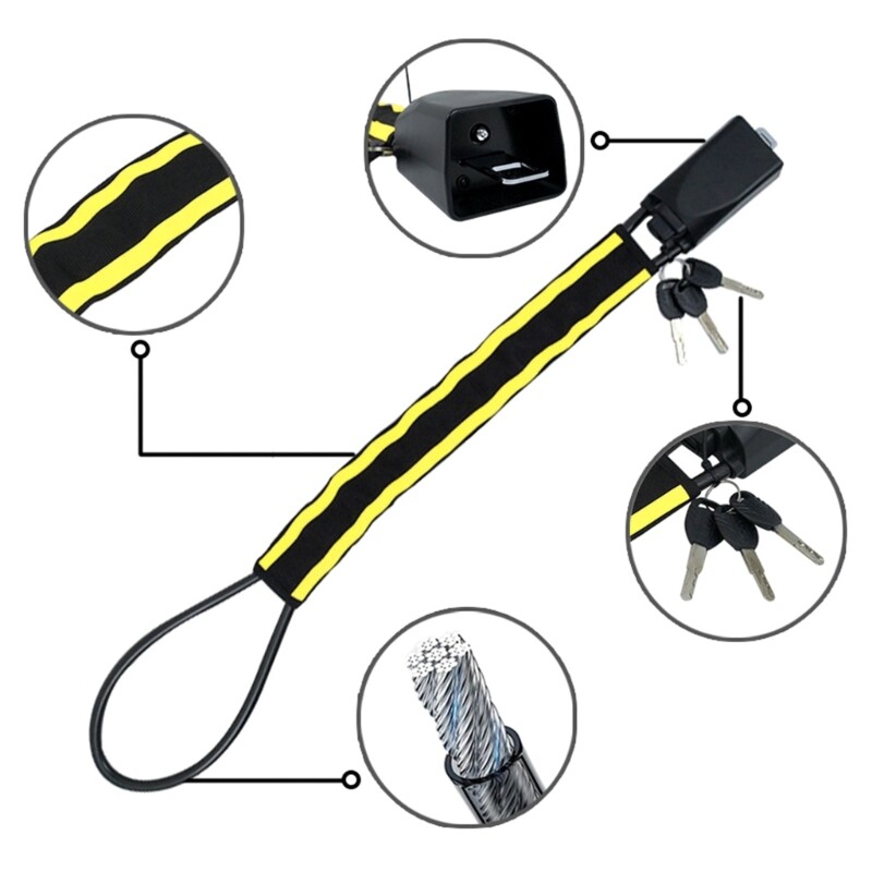 Универсална ключалка за автомобилен волан с катарами за колани Здрава ключалка против кражба