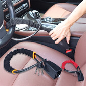 Sigurnosni protuprovalni sustav automobila Pojačana čelična sajla Višenamjenska brava za upravljač s podesivom sigurnosnom kopčom Brava za automobil