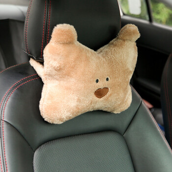 Cute Bear Ζώο Μαξιλάρι Προσκέφαλου Αυτοκινήτου Lovely Auto Seat Υποστήριξη κεφαλιού Προστασία λαιμού Μαξιλάρι βελούδινα αυτοκίνητα Κιτ αυτοκινήτου οσφυϊκού στηρίγματος