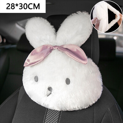Pluș Bowknot Tetiera pentru mașină Animal de desene animate Oaie Anime Urs Porc Protector pentru gât Crab Creativ Auto Aruncă Pernă Accesorii pentru mașină