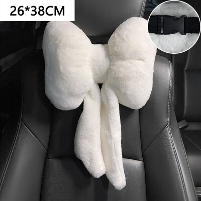 Pluș Bowknot Tetiera pentru mașină Animal de desene animate Oaie Anime Urs Porc Protector pentru gât Crab Creativ Auto Aruncă Pernă Accesorii pentru mașină