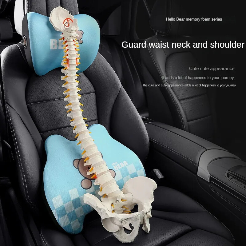 Jastuk za vrat od memorijske pjene vrhunske kvalitete, slatki medo, spori odskok, Znanstveno dizajnirana potpora za vrat i mekana, udobna