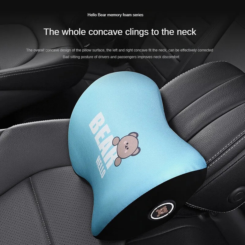 Jastuk za vrat od memorijske pjene vrhunske kvalitete, slatki medo, spori odskok, Znanstveno dizajnirana potpora za vrat i mekana, udobna