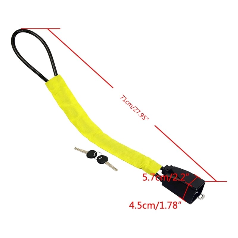 Заключване на колана за заключване на волана Предотвратяване на заключване на устройството против кражба с 2 ключа