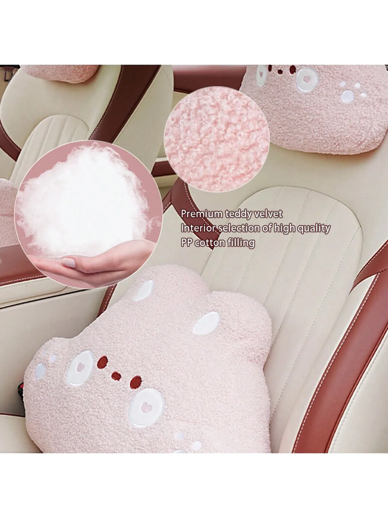 1 bucată tetiera mașină pernă pentru gât card gras iepure gras mașină pernă confortabilă pentru tetiera patru anotimpuri universală