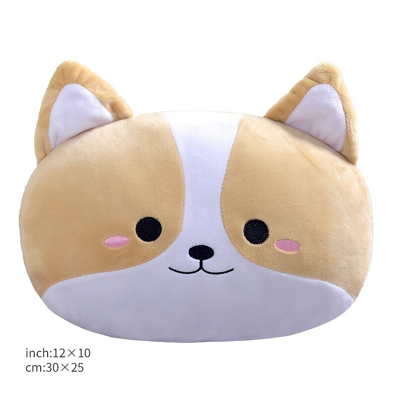 Corgi Shiba Inu desene animate mașină tetieră pernă de protecție a gâtului o pereche de perne în formă de U pentru mașină talie de patru anotimpuri universal