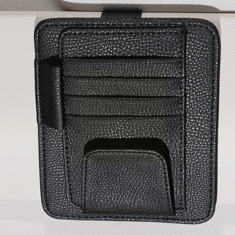 Parasolar pentru mașină Organizator de depozitare cu buzunar multifuncțional Accesorii pentru interior auto Husă pentru documente mașină Card de credit Ochelari de soare Suport pentru pixuri