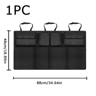 Чанта за съхранение на облегалката на задната седалка на автомобила Мрежа Органайзер за багажник Голям капацитет Висяща подредба Вътрешна чанта Автоаксесоари Консумативи Инструменти