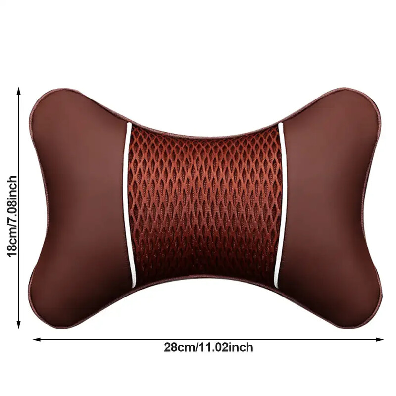 PU kožni pleteni jastuci za automobile Naslon za glavu Naslon za vrat Jastuk za potporu Dodaci za sjedala Automatski crni sigurnosni jastuk Univerzalni dekor