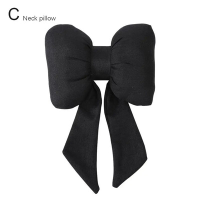 Arc drăguț din talie Scaun de mașină cu desene animate pentru mașină Tetiera pentru patru anotimpuri Pernă pentru mașină pentru femei Pernă pentru gât