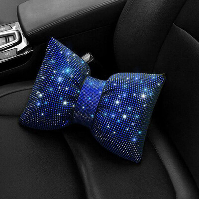 Automašīnas dimanta priekšgala galvas balsts kakla spilvens Creative Hot Rhinestone dāmu sēdekļa spilvens salona apdares aksesuāri 7 krāsu izvēle