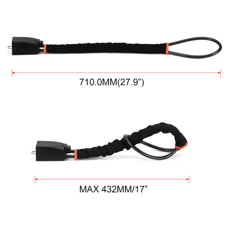 Автоматична ключалка за кола Горен монтаж Заключване на волана Защитна брава против кражба с ключове Устройства против кражба Заключване на колелото Стоманена каишка