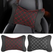 PU kožni pleteni jastuci za automobile Naslon za glavu Naslon za vrat Jastuk za potporu Dodaci za sjedala Automatski crni sigurnosni jastuk Univerzalni dekor