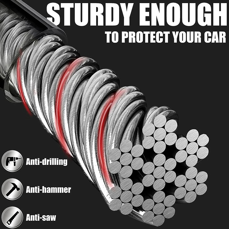 Universalus automobilio vairo užraktas su saugos diržų sagtimis Tvirtas užraktas, apsaugantis nuo vagystės, užraktas sunkvežimių visureigiams mikroautobusams