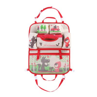 Анимационна чанта за съхранение на облегалката на бебешкото столче за кола, многофункционална висяща чанта с голям капацитет, органайзер за детска седалка, кутия за пътуване за малко дете