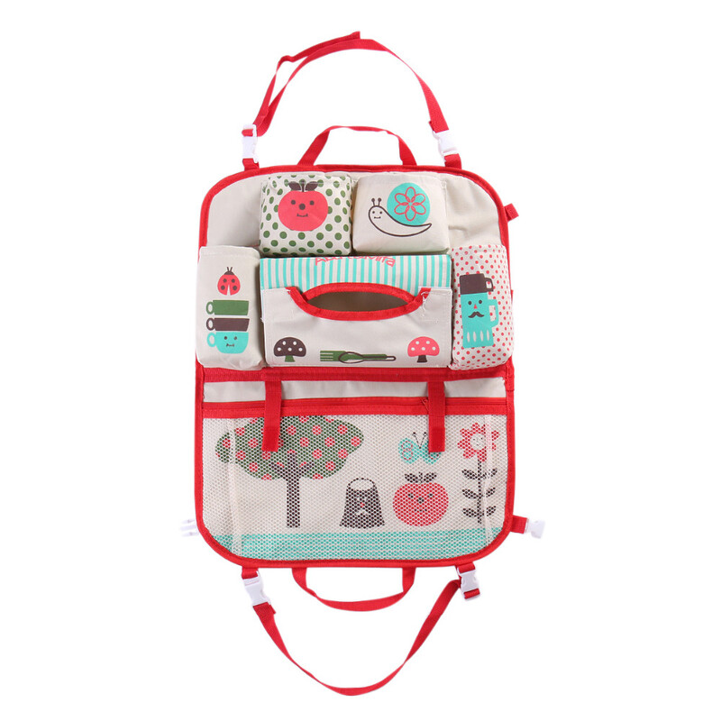 Анимационна чанта за съхранение на облегалката на бебешкото столче за кола, многофункционална висяща чанта с голям капацитет, органайзер за детска седалка, кутия за пътуване за малко дете