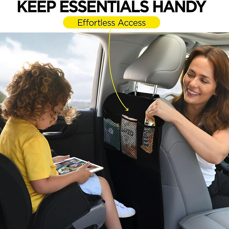 600D Oxford Vodootporne patosnice Zaštita stražnjeg sjedala od prljavštine, blata, ogrebotina Navlaka za stražnja sjedala automobila za djecu s organizatorima za pohranu