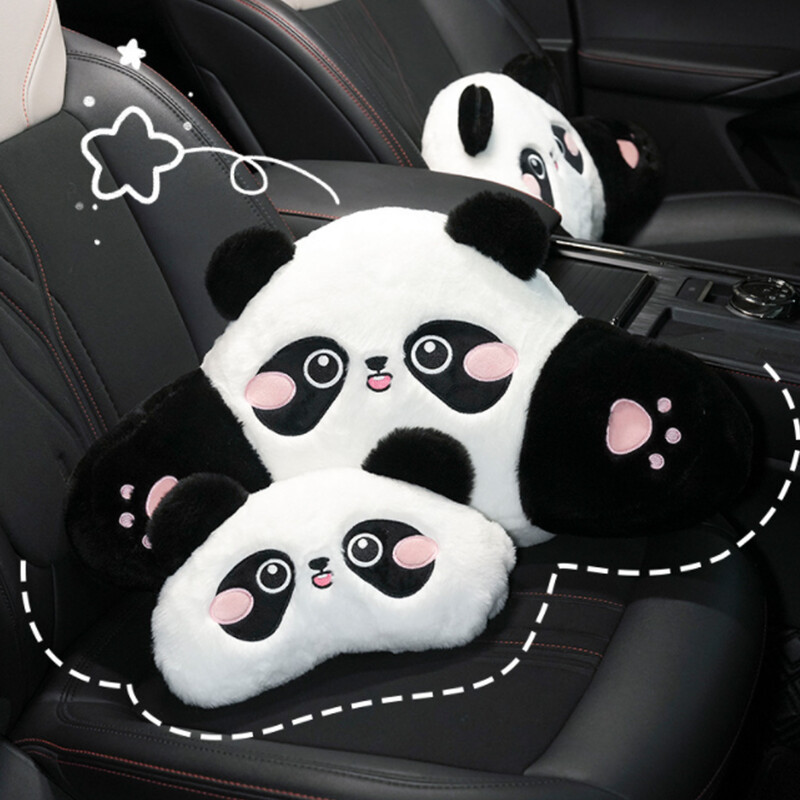 1 bucată desene animate femeie pernă pentru cap de mașină pernă pentru gât drăguț de pluș confort pernă pentru mașină pernă pentru gât patru anotimpuri consumabile auto generale